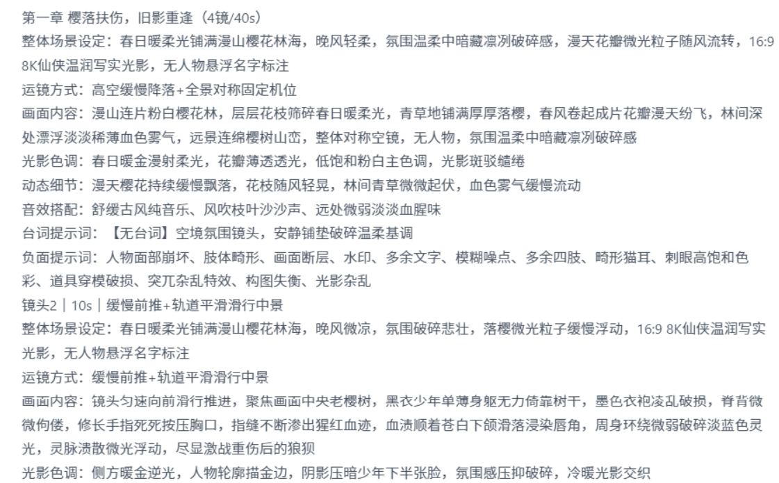 AI剧本与分镜创作展示